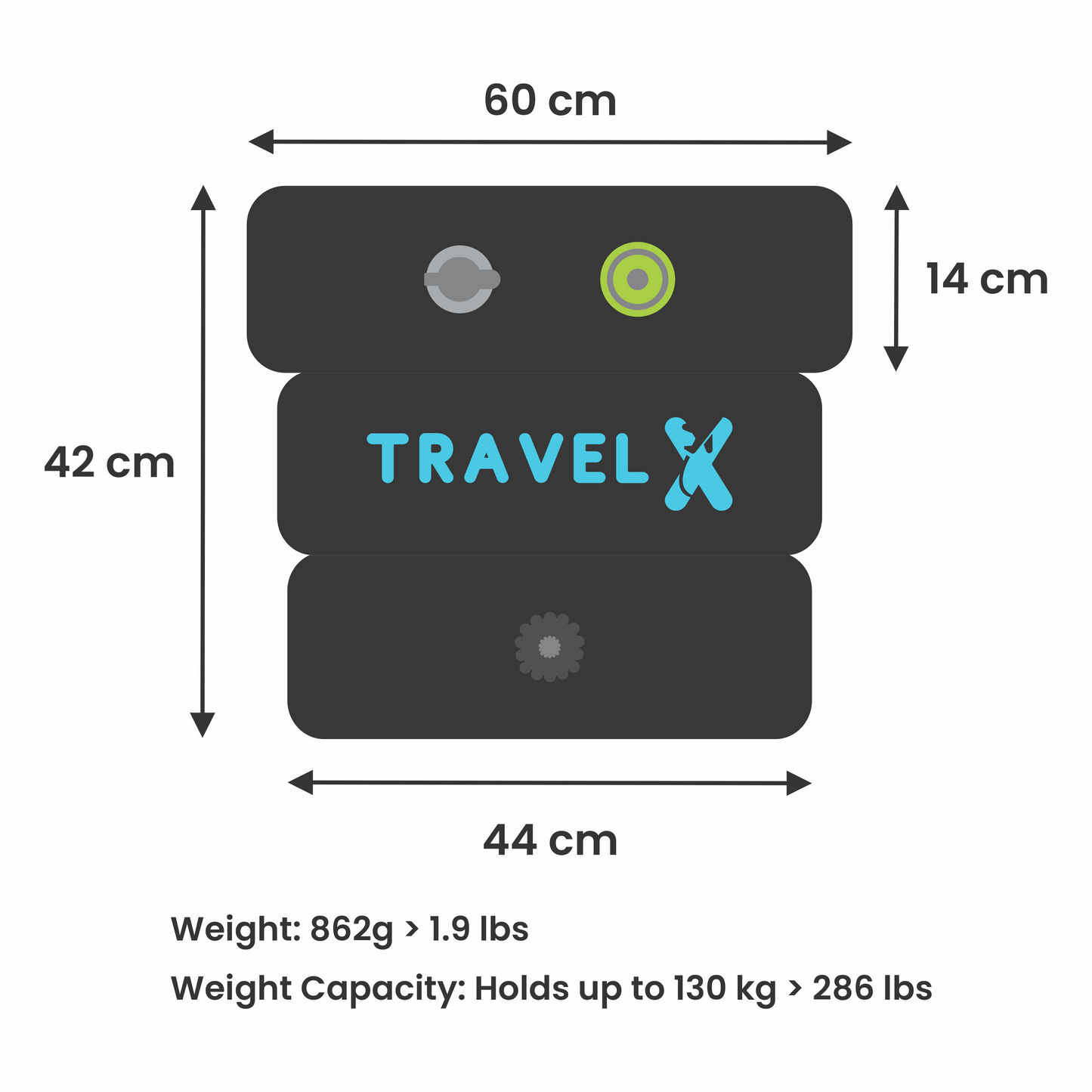 Self Inflating Foot Plane Cushion