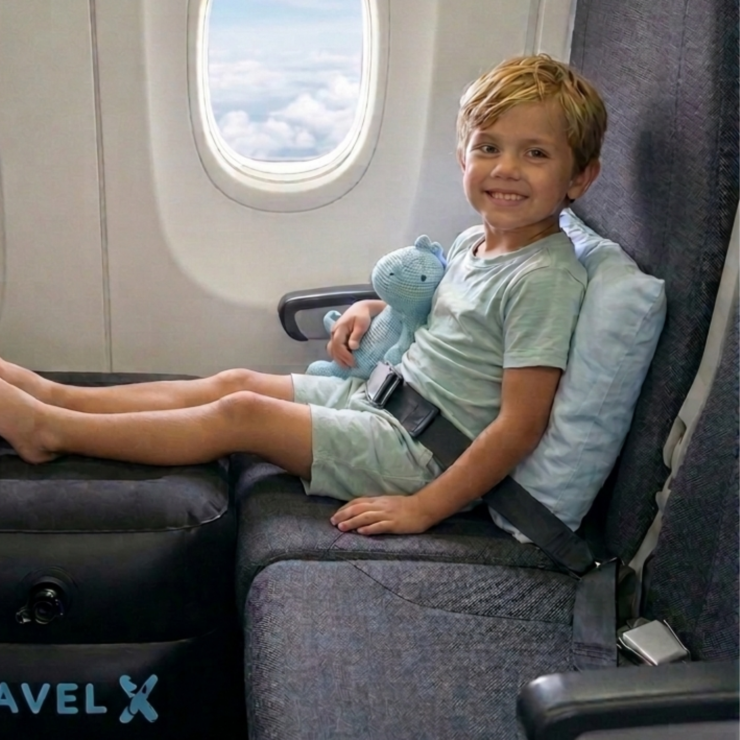 Self Inflating Plane Foot Cushion