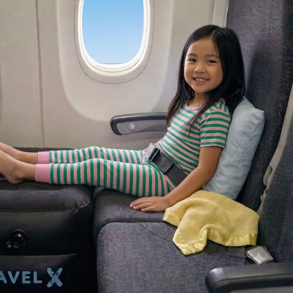 Self Inflating Plane Foot Cushion